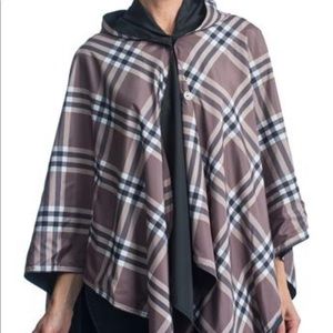RainCaper Black Plaid Poncho